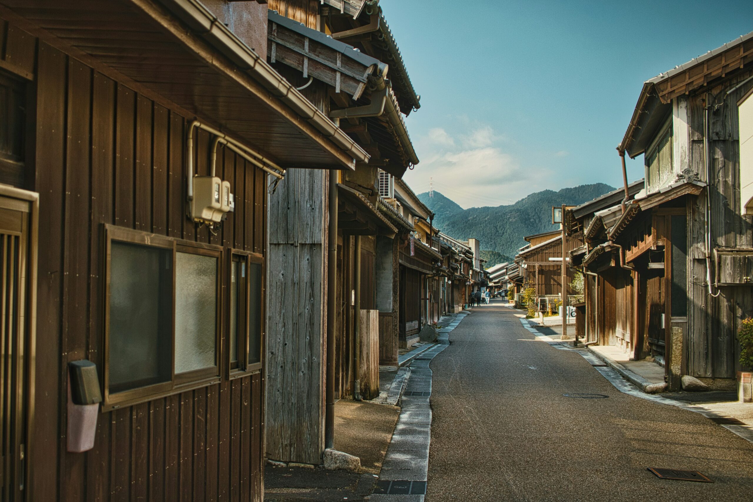 Traditional Japanese machiya townhouse street - Historic property in Japan